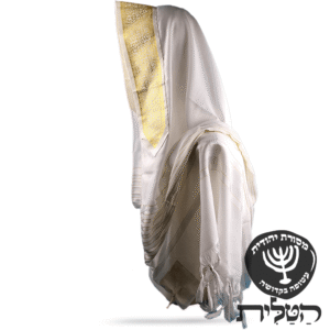טלית חתנים תשבץ קל אקרילן פסים זהב