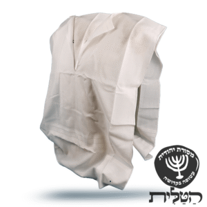 טלית קטן 100% צמר רחלים פסים לבנים פתיל עבה ספרדי עבודת יד