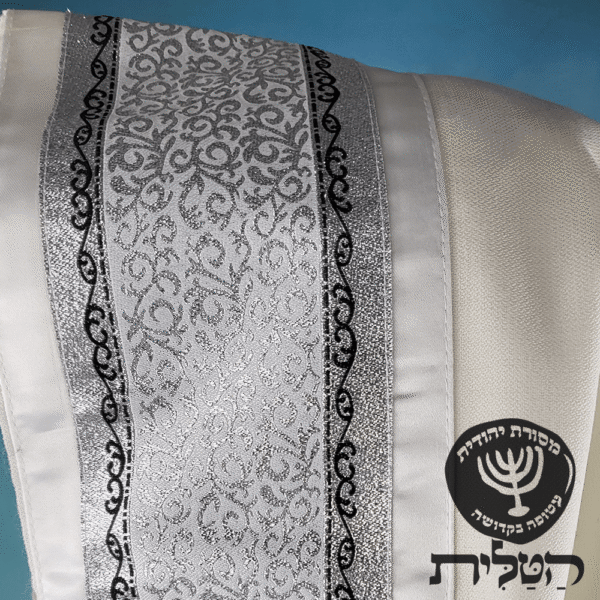 טלית צמר תימנית מהודרת פסים שחורים