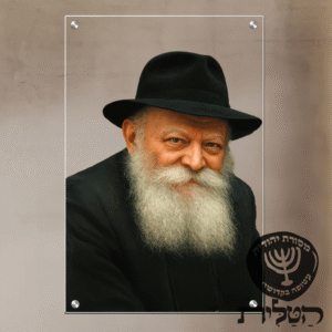תמונת זכוכית הרבי מילובביץ’ רקע שקוף דגם 169