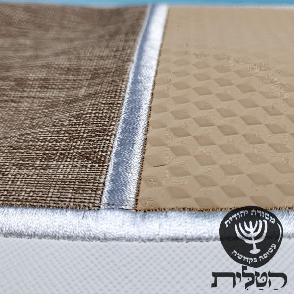 כיסוי תפילין וטלית זמש דגם ריבועים 6065
