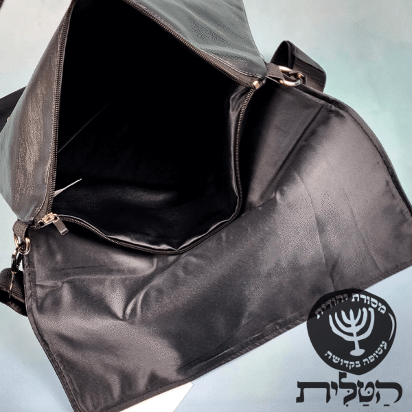 תיק תפילין וטלית מעטפה קרוק שחור דגם 6111