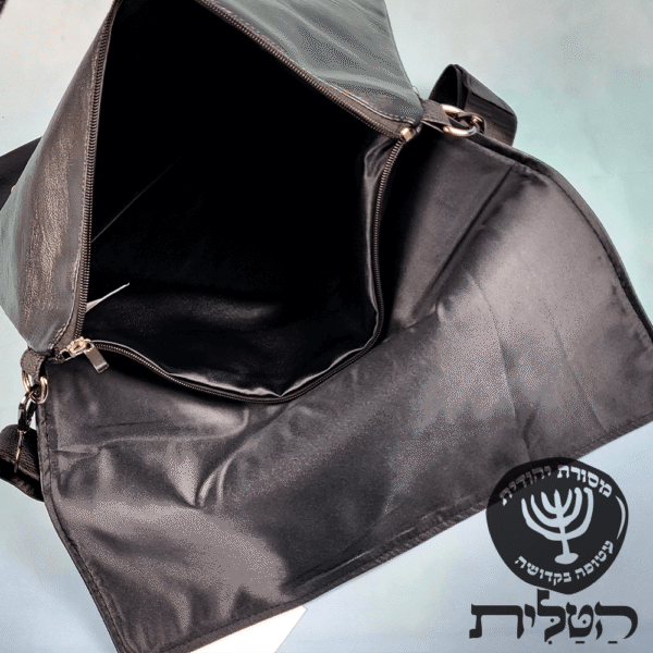תיק תפילין וטלית מעטפה קרוק שחור דגם 6110