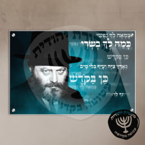תמונת זכוכית הרבי מליובאוויטש דגם 15