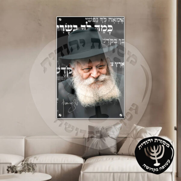 תמונת זכוכית הרבי מליובאוויטש דגם 18