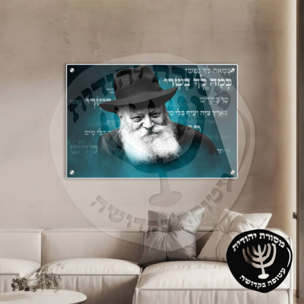 תמונת זכוכית הרבי מליובאוויטש דגם 31