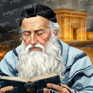 תמונת זכוכית רבי מאיר בעל הנס רקע בית מקדש דגם 180